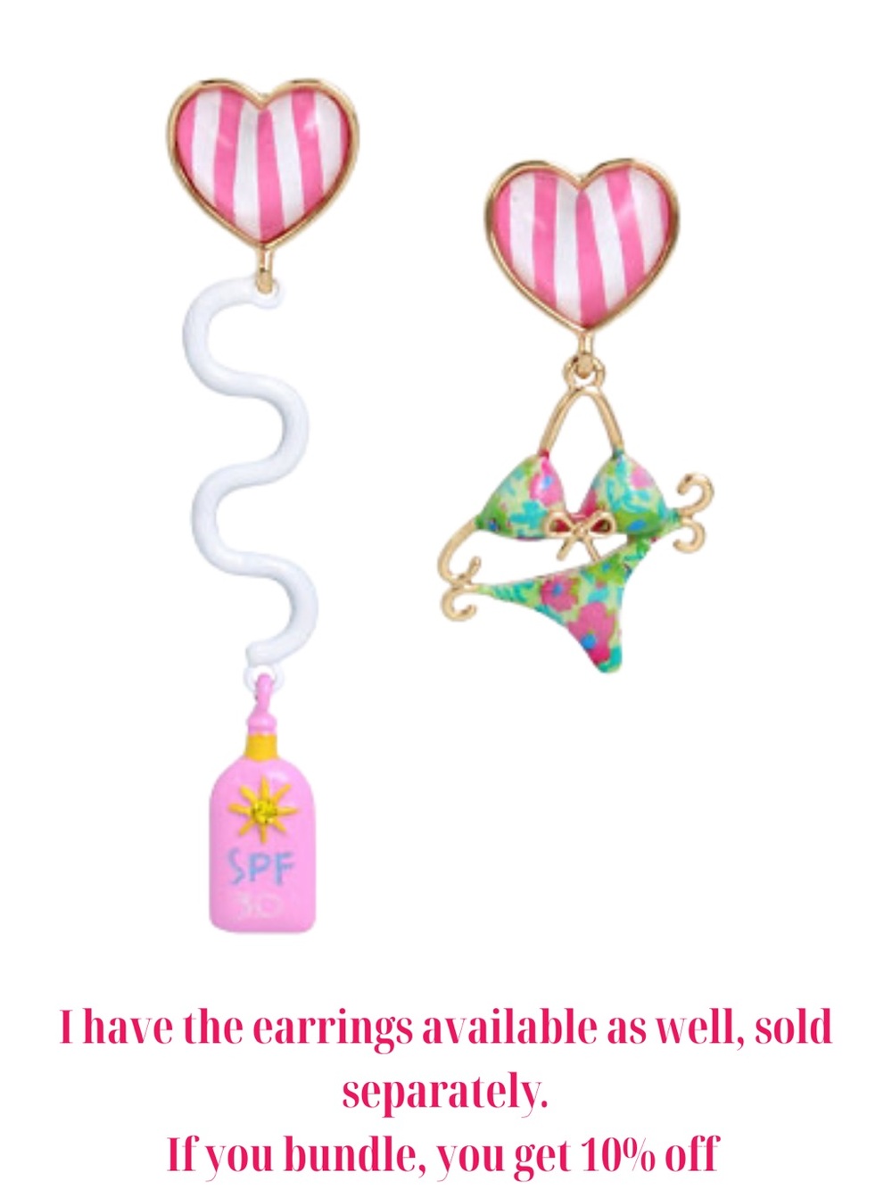 Women Betsey Johnson playful whimsical sparkly summer pool party charms bracelet - Picture 2 of 7